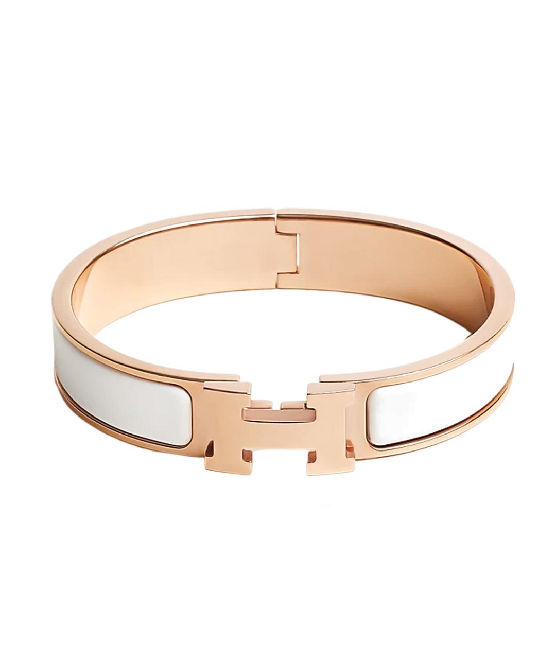 HERMES Белый металлический браслет, фото 1