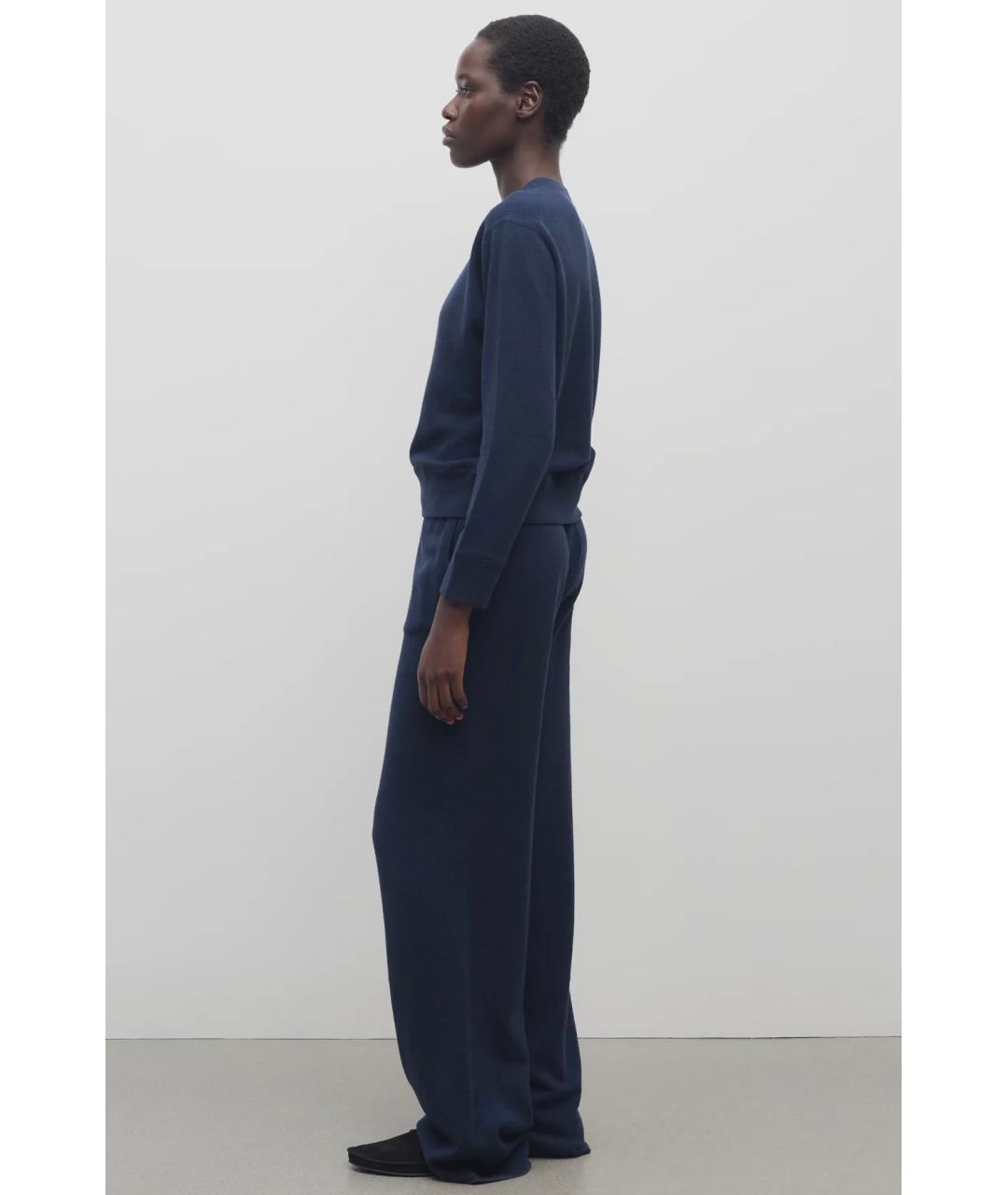 THE ROW Темно-синие прямые брюки, фото 3