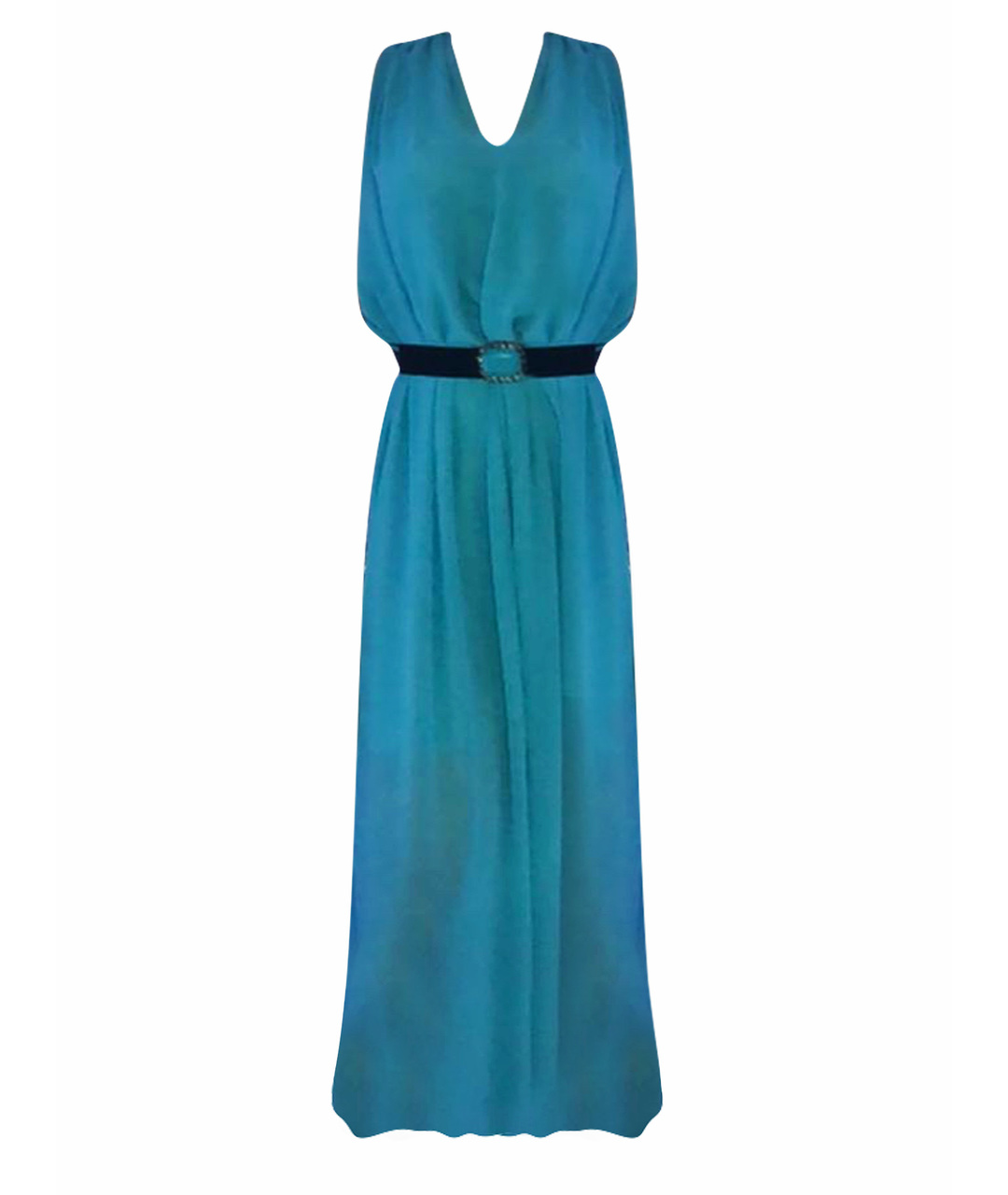 PINKO Голубое шифоновое вечернее платье, фото 1