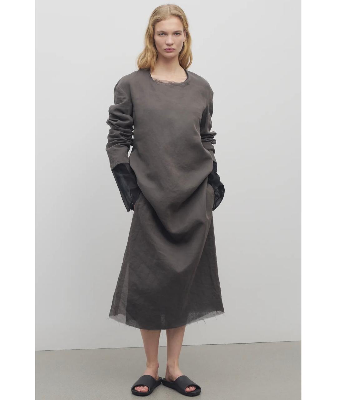 THE ROW Коричневое коктейльное платье, фото 2