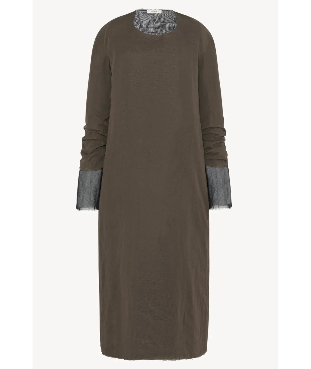 THE ROW Коричневое коктейльное платье, фото 5
