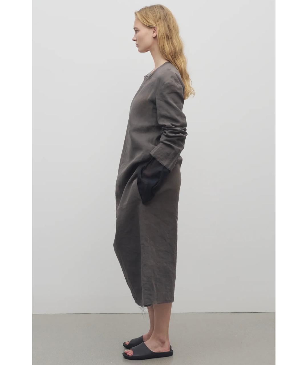 THE ROW Коричневое коктейльное платье, фото 3