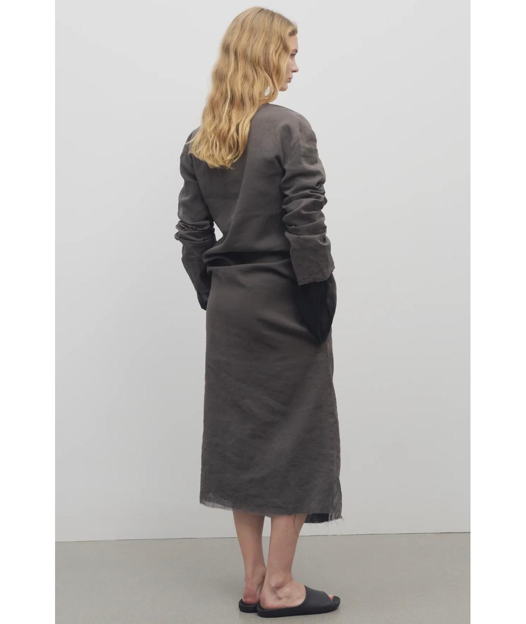 THE ROW Коричневое коктейльное платье, фото 4