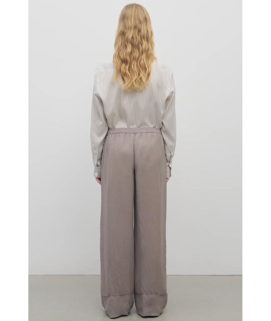 THE ROW Коричневые брюки широкие, фото 4