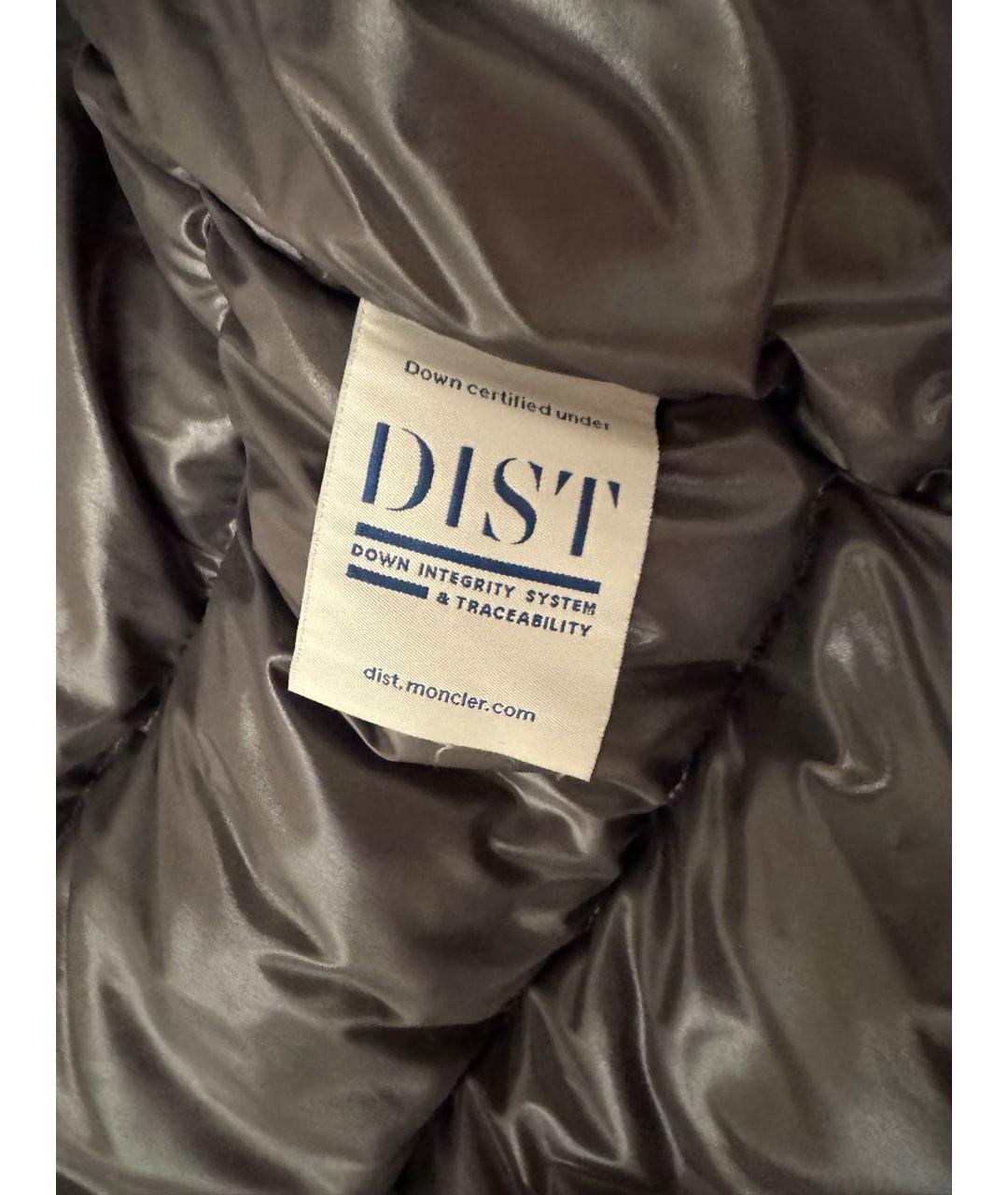 MONCLER Черный полиэстеровый пуховик, фото 5