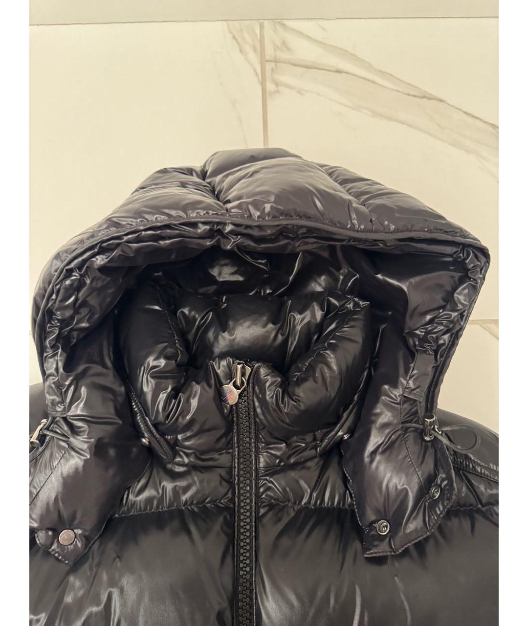 MONCLER Черный полиэстеровый пуховик, фото 3