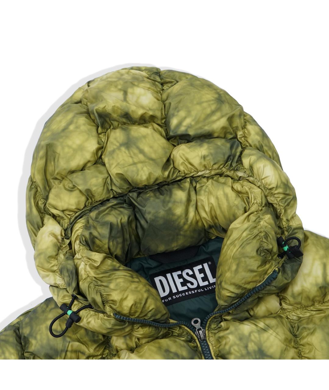 DIESEL Зеленая полиэстеровая куртка, фото 2