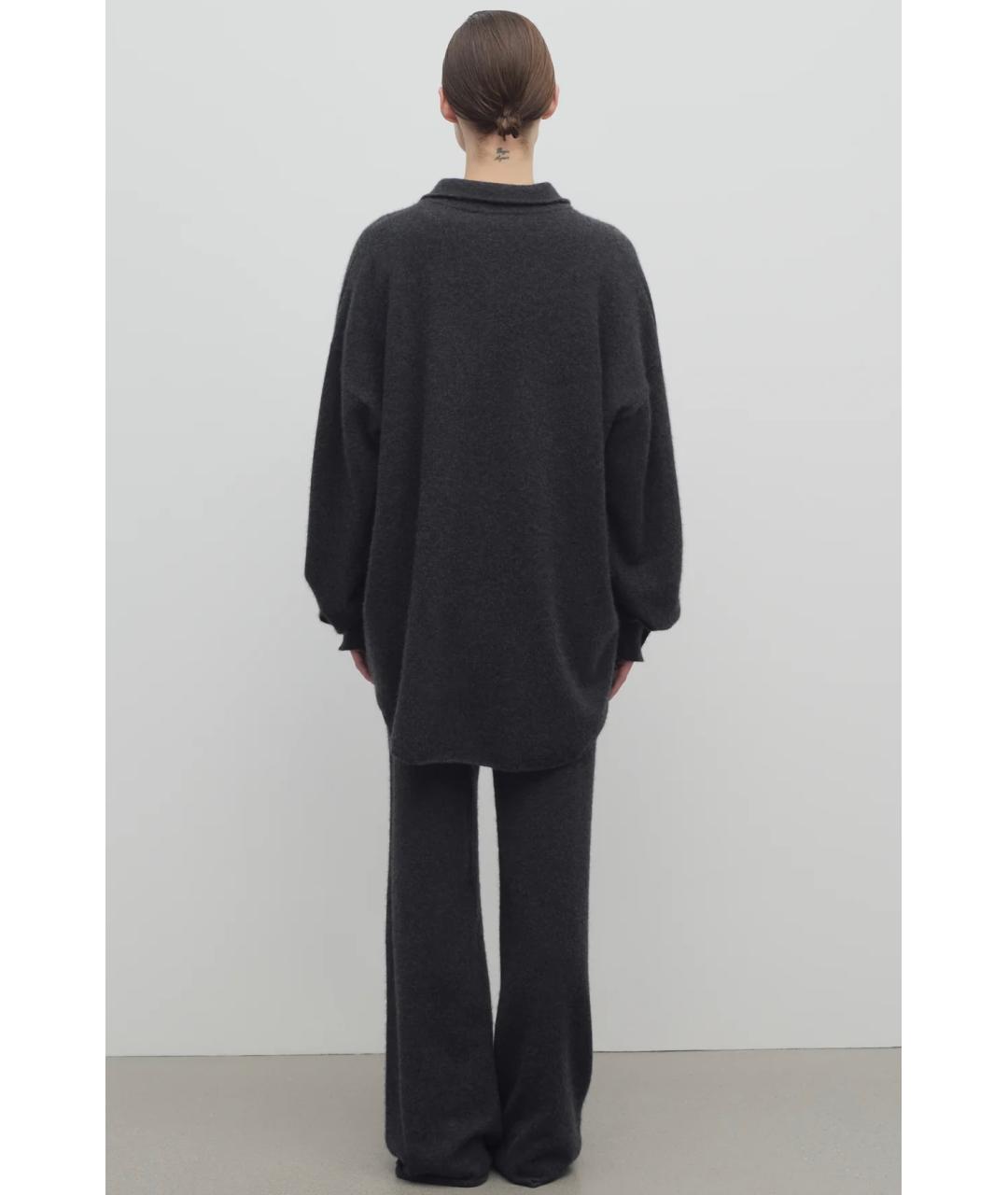 THE ROW Серые прямые брюки, фото 4