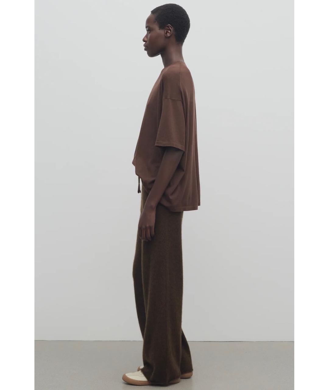 THE ROW Коричневые прямые брюки, фото 3