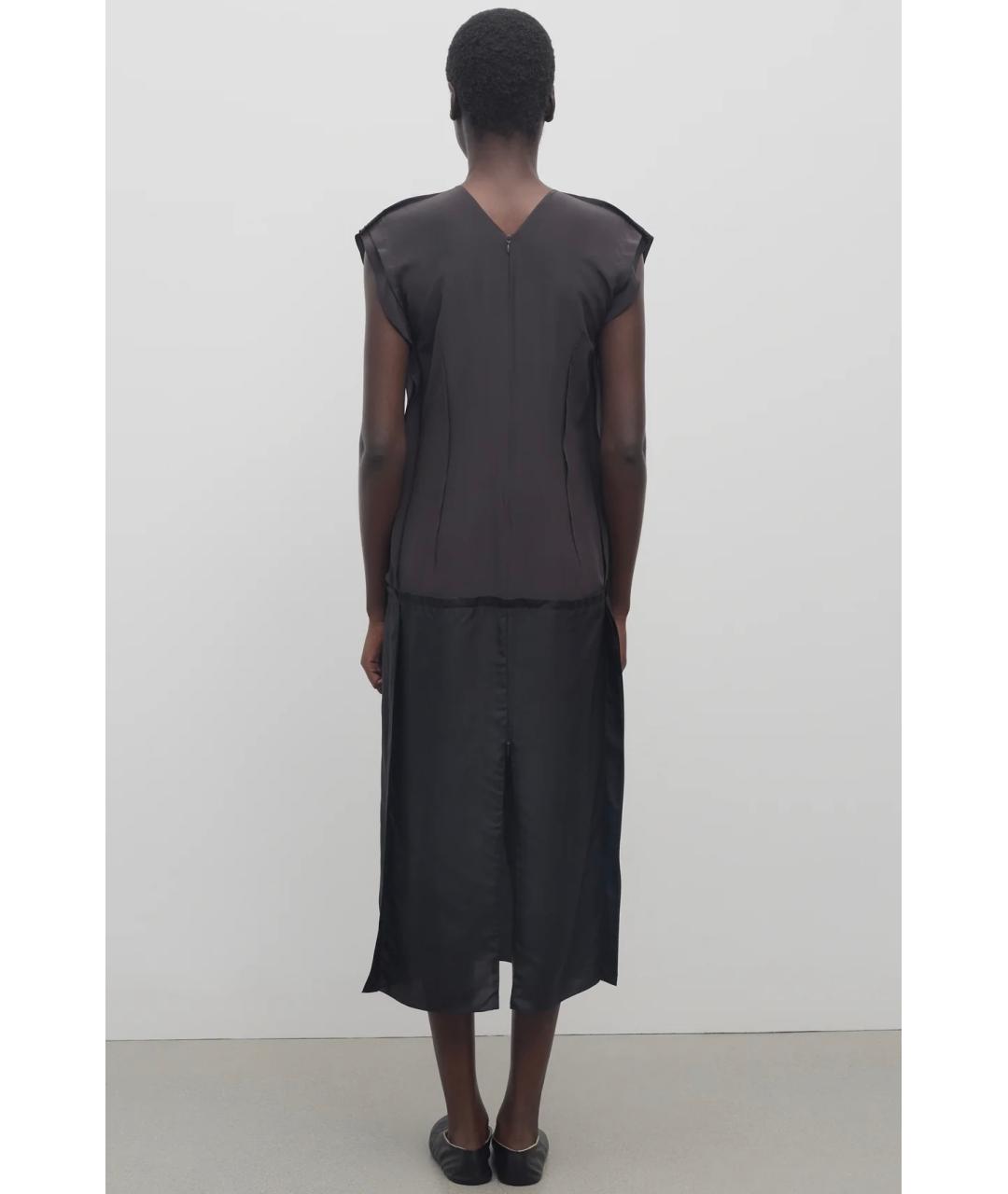 THE ROW Коричневое коктейльное платье, фото 4