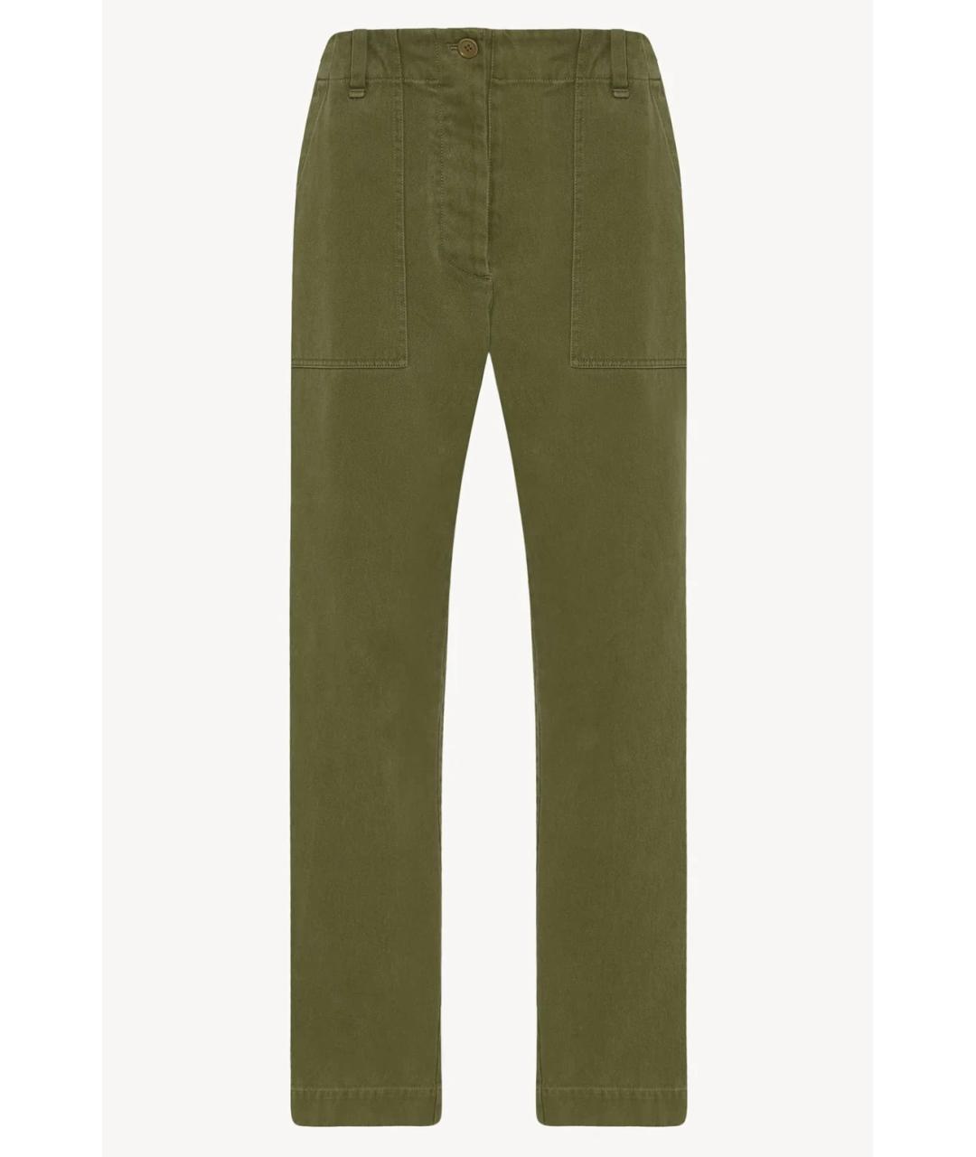 THE ROW Хаки прямые брюки, фото 6