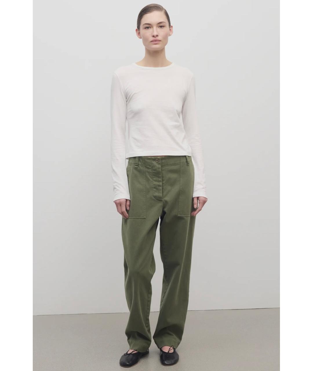 THE ROW Хаки прямые брюки, фото 2