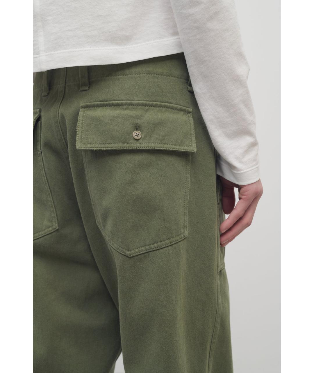 THE ROW Хаки прямые брюки, фото 5