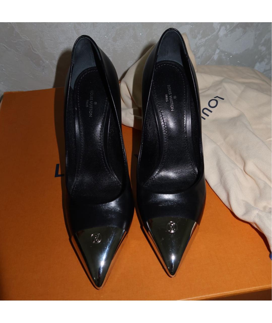 LOUIS VUITTON Черные кожаные туфли, фото 3