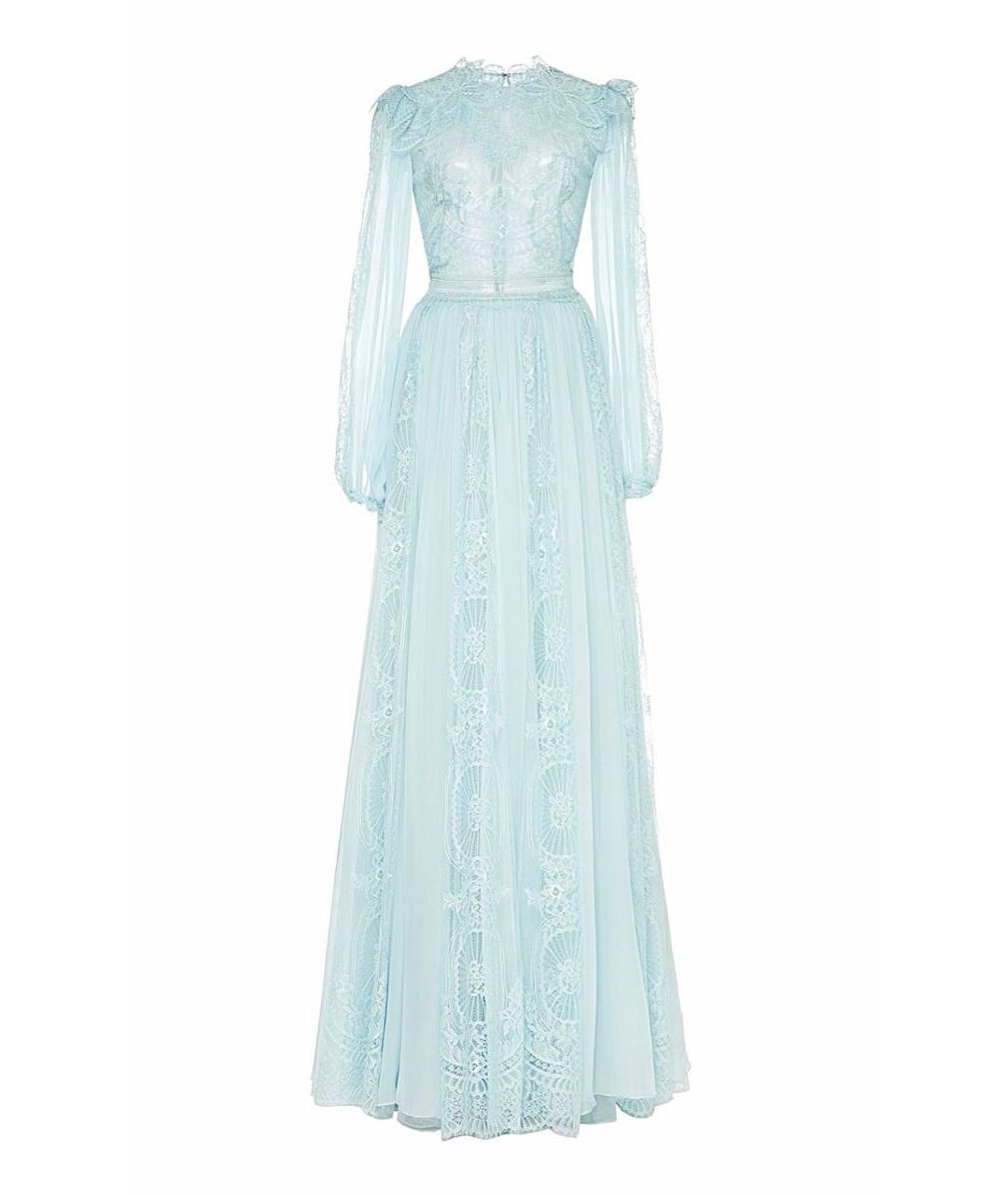 ZUHAIR MURAD Голубое шелковое вечернее платье, фото 1