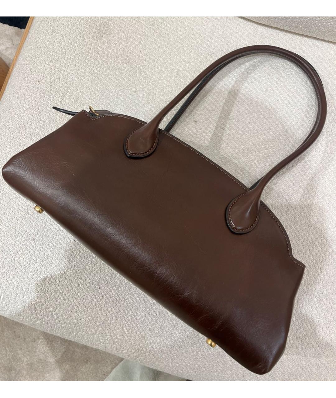 COACH Коричневая кожаная сумка через плечо, фото 8