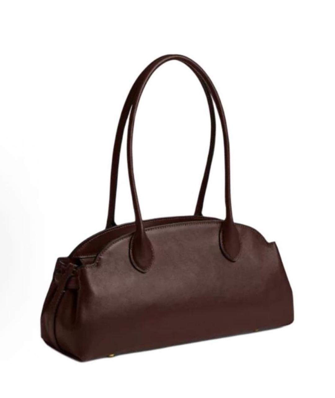 COACH Коричневая кожаная сумка через плечо, фото 2