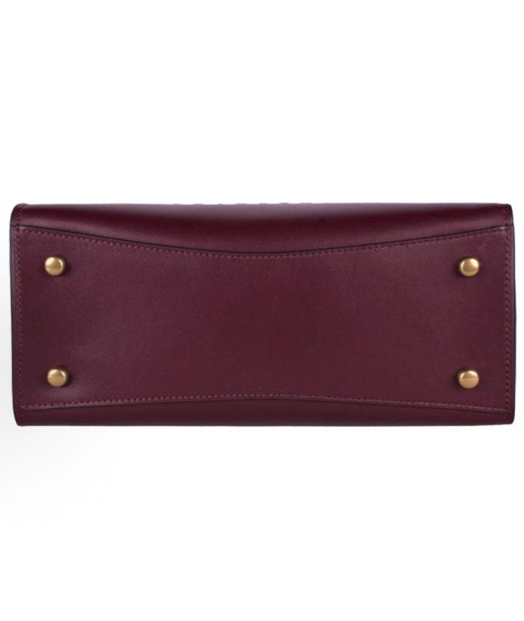 COACH Бордовая кожаная сумка тоут, фото 4