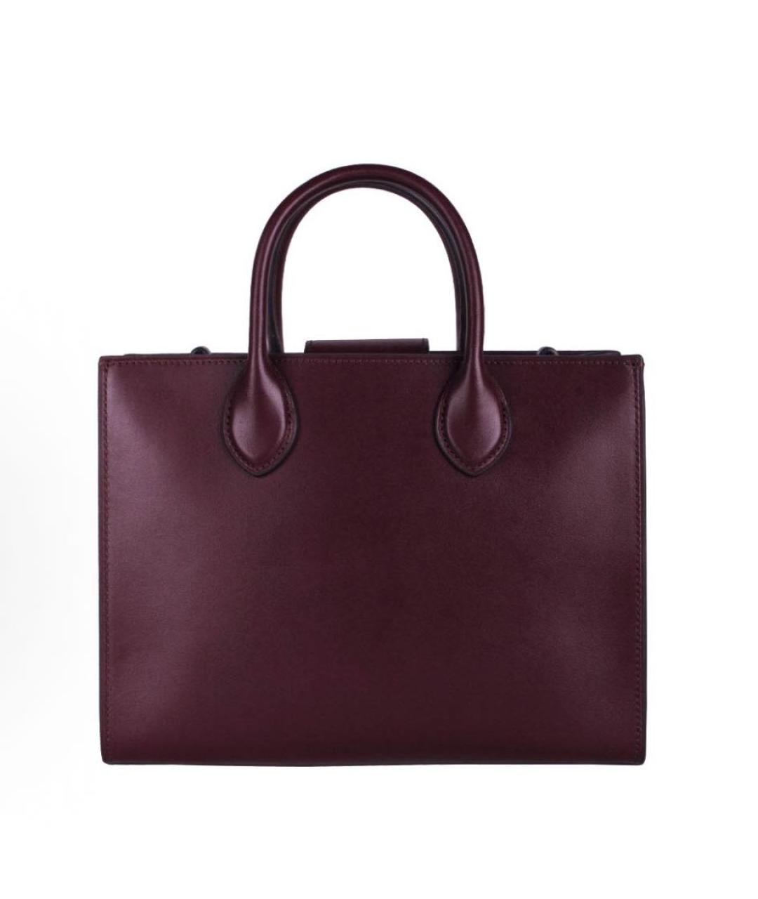 COACH Бордовая кожаная сумка тоут, фото 3