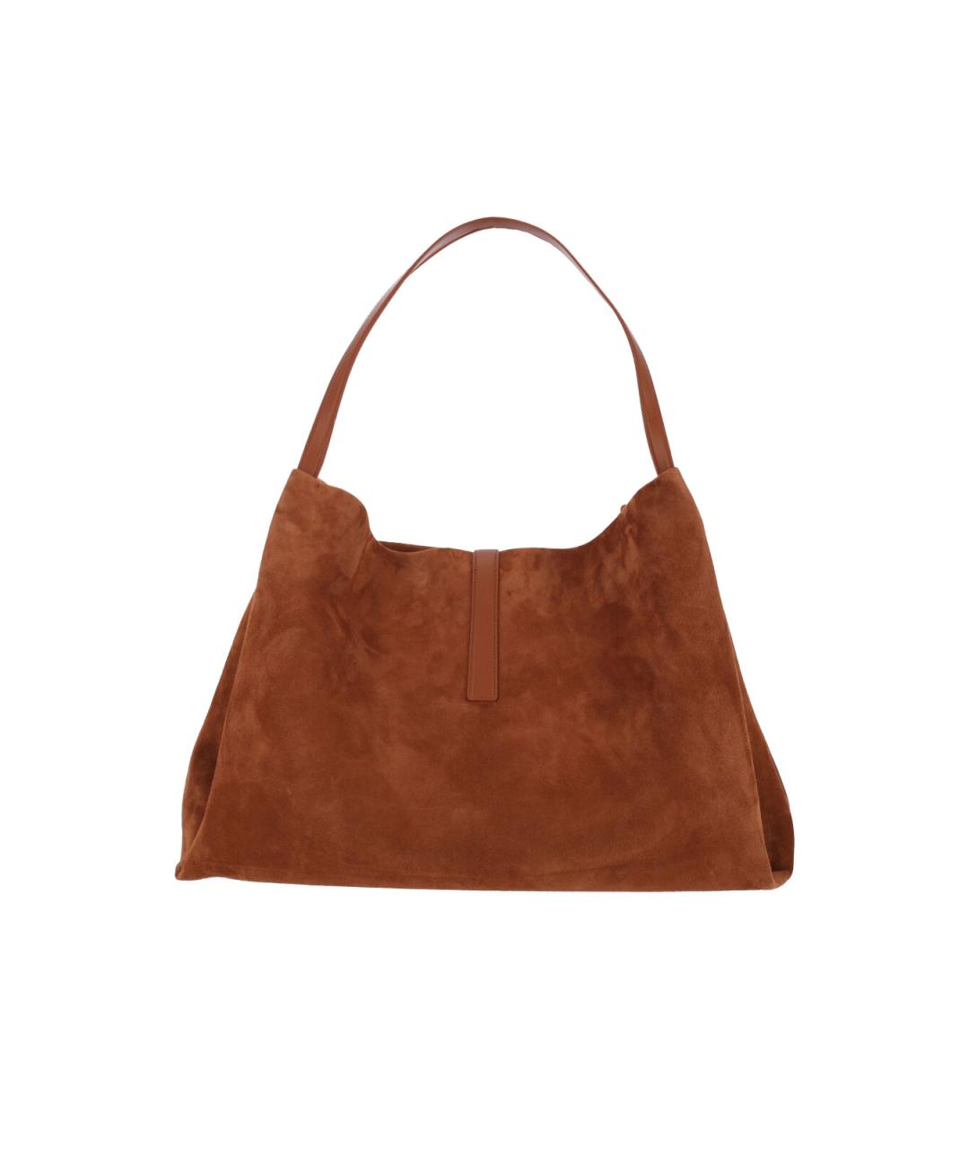 FERRAGAMO Коричневая замшевая сумка с короткими ручками, фото 3