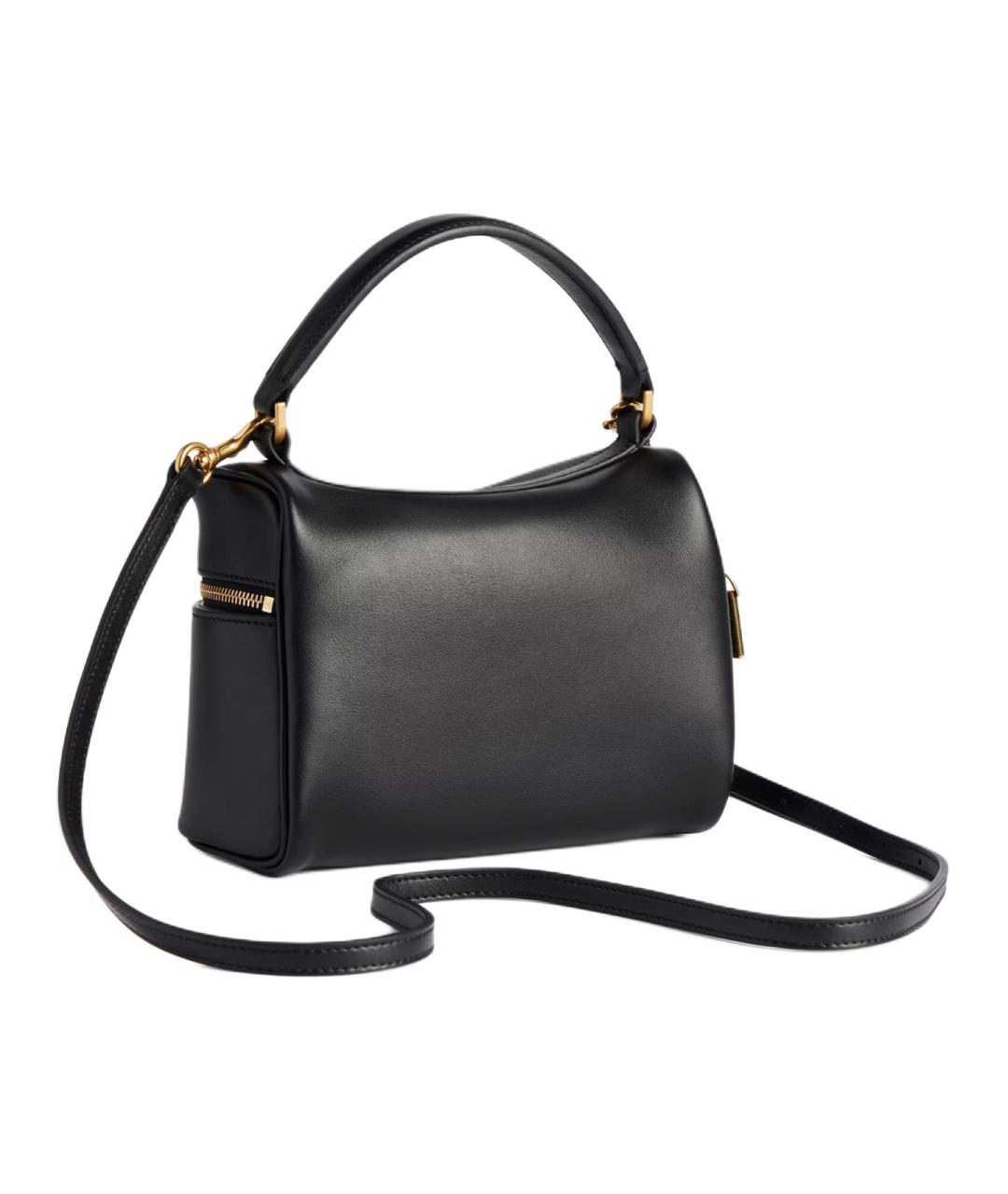 BALENCIAGA Черная кожаная сумка через плечо, фото 4