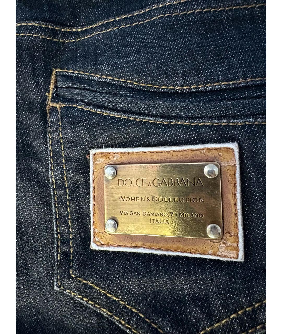 DOLCE&GABBANA Черные хлопко-эластановые джинсы слим, фото 5