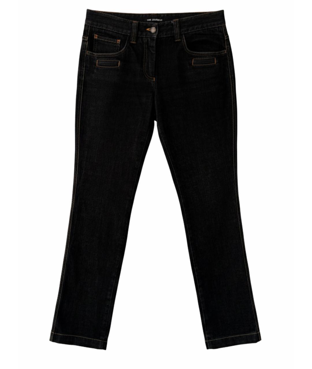 DOLCE&GABBANA Черные хлопко-эластановые джинсы слим, фото 1