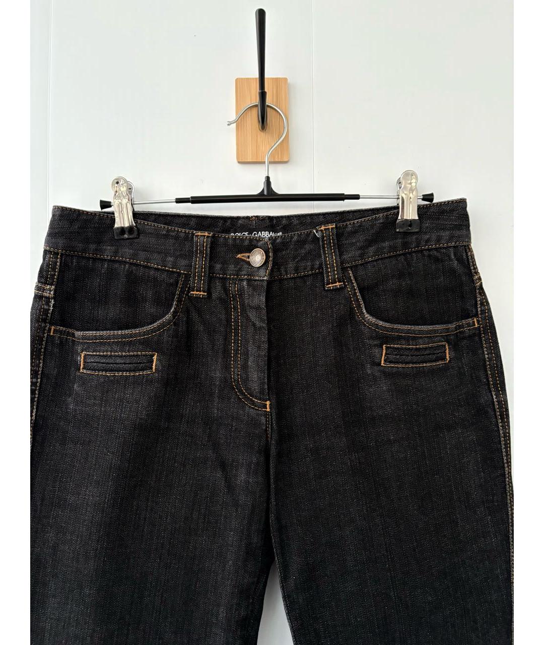 DOLCE&GABBANA Черные хлопко-эластановые джинсы слим, фото 4