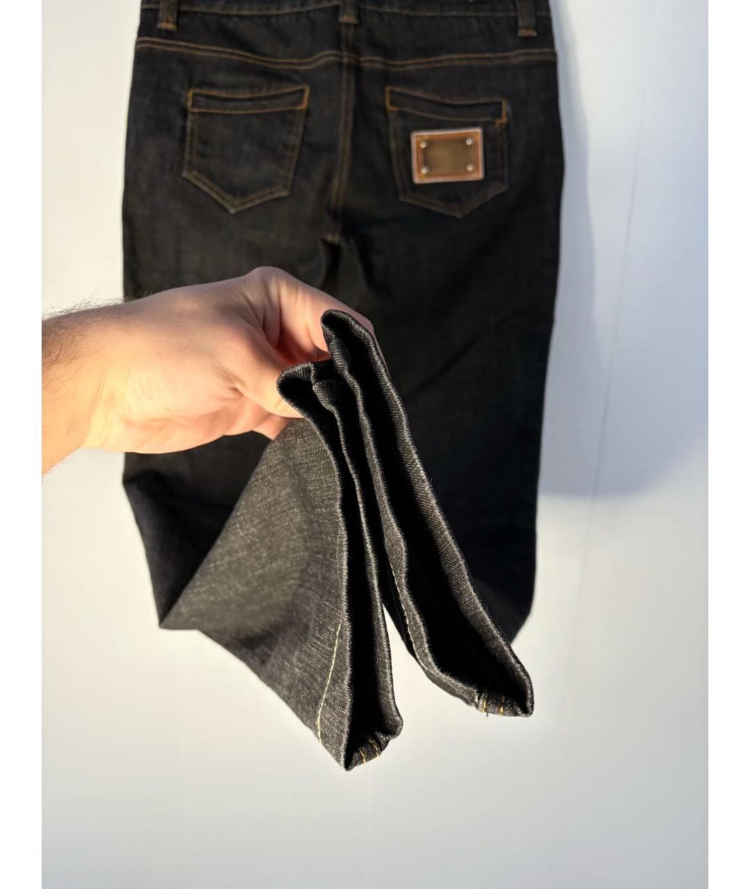 DOLCE&GABBANA Черные хлопко-эластановые джинсы слим, фото 3