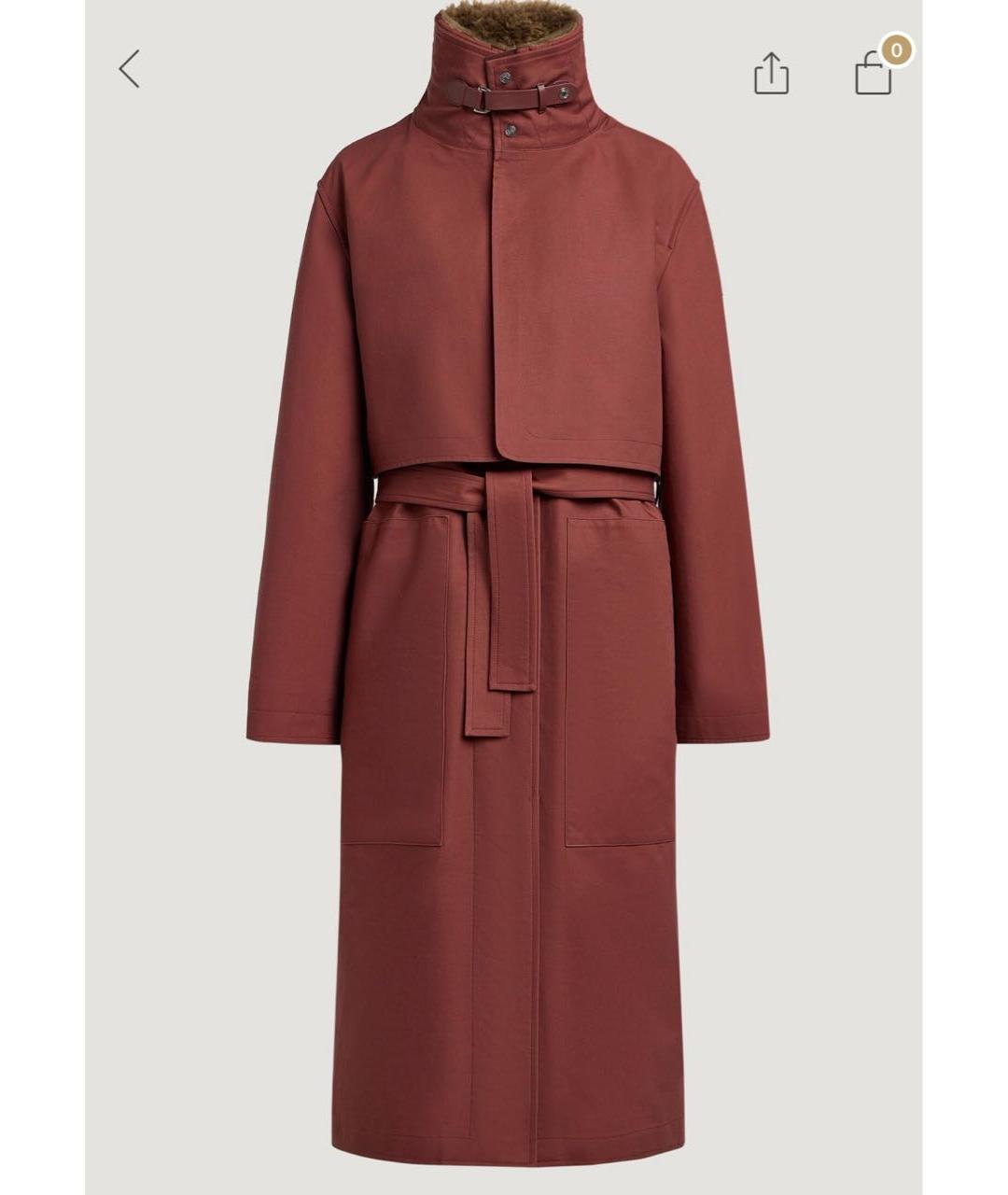 12 STOREEZ Коричневый хлопковый тренч/плащ, фото 9