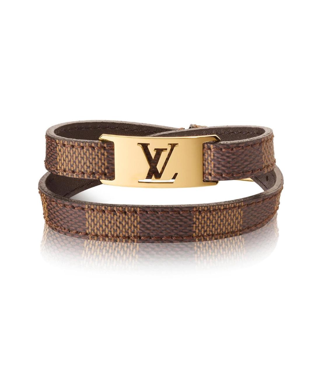 LOUIS VUITTON Коричневый кожаный браслет, фото 1