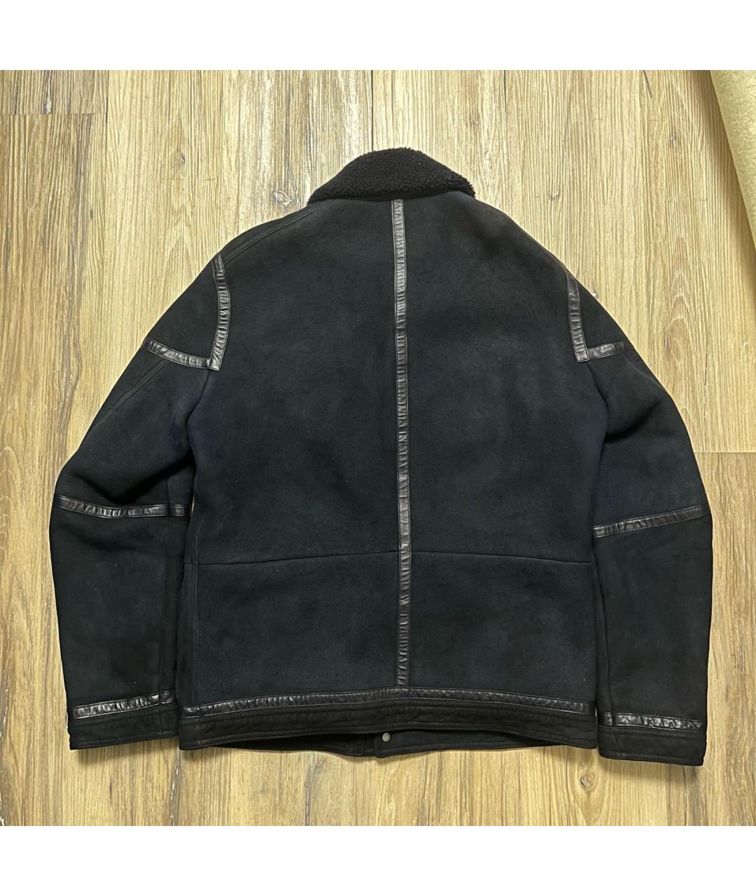 ETRO Темно-синяя кожаная дубленка/шуба, фото 2