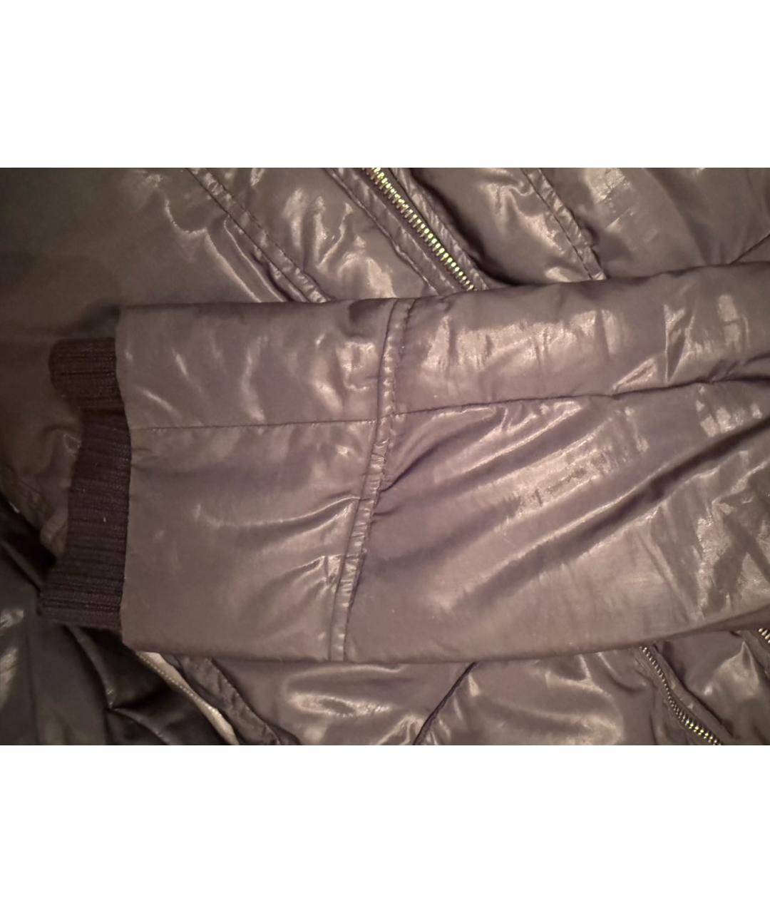 ERMANNO SCERVINO Антрацитовый полиэстеровый пуховик, фото 8