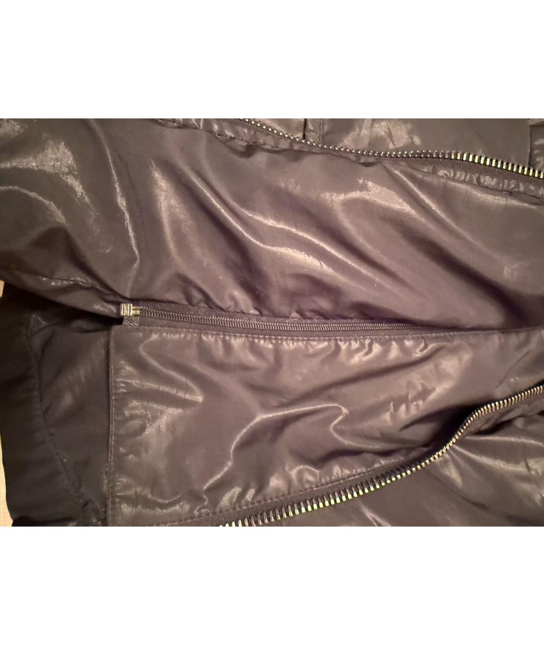 ERMANNO SCERVINO Антрацитовый полиэстеровый пуховик, фото 7