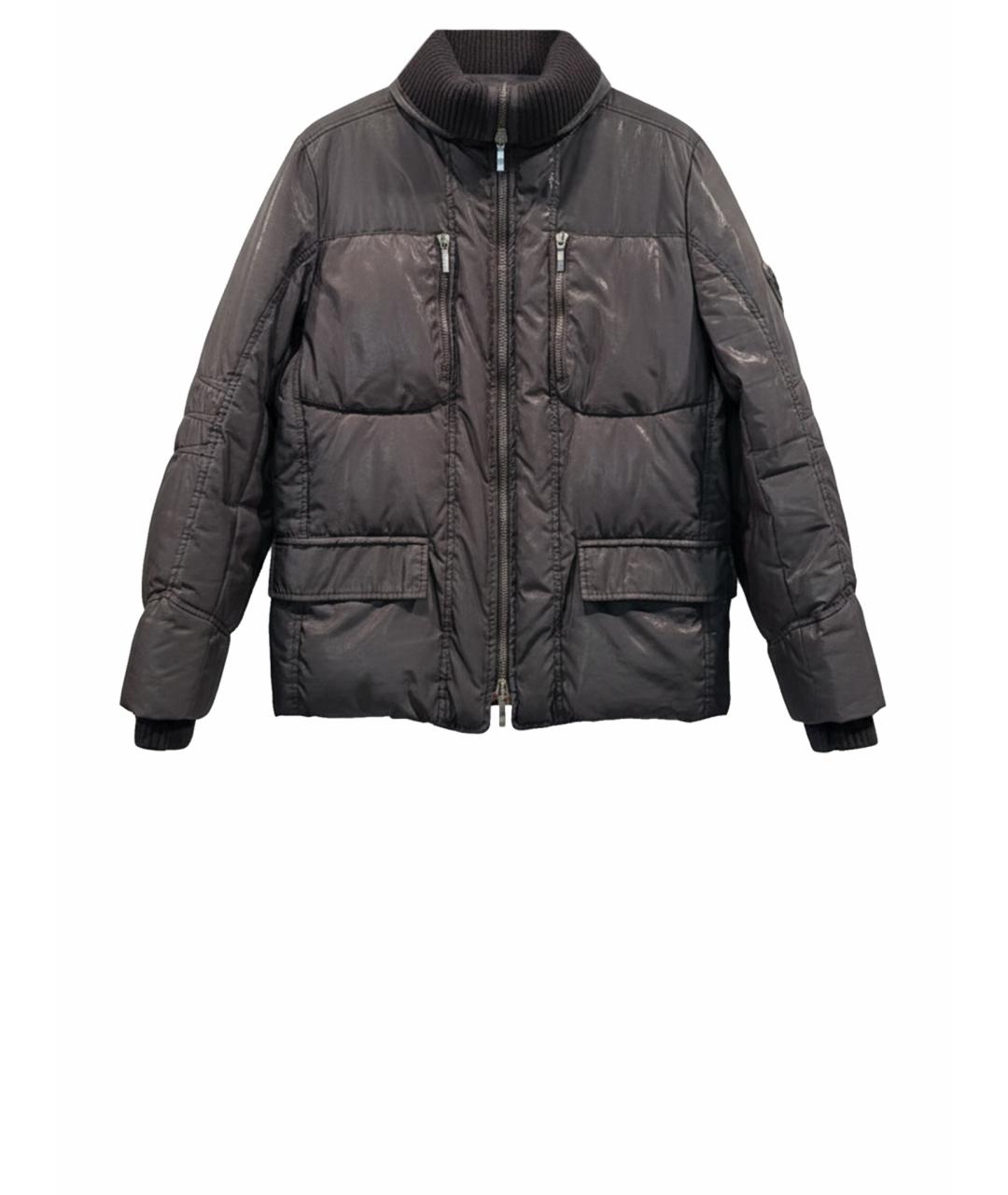 ERMANNO SCERVINO Антрацитовый полиэстеровый пуховик, фото 1