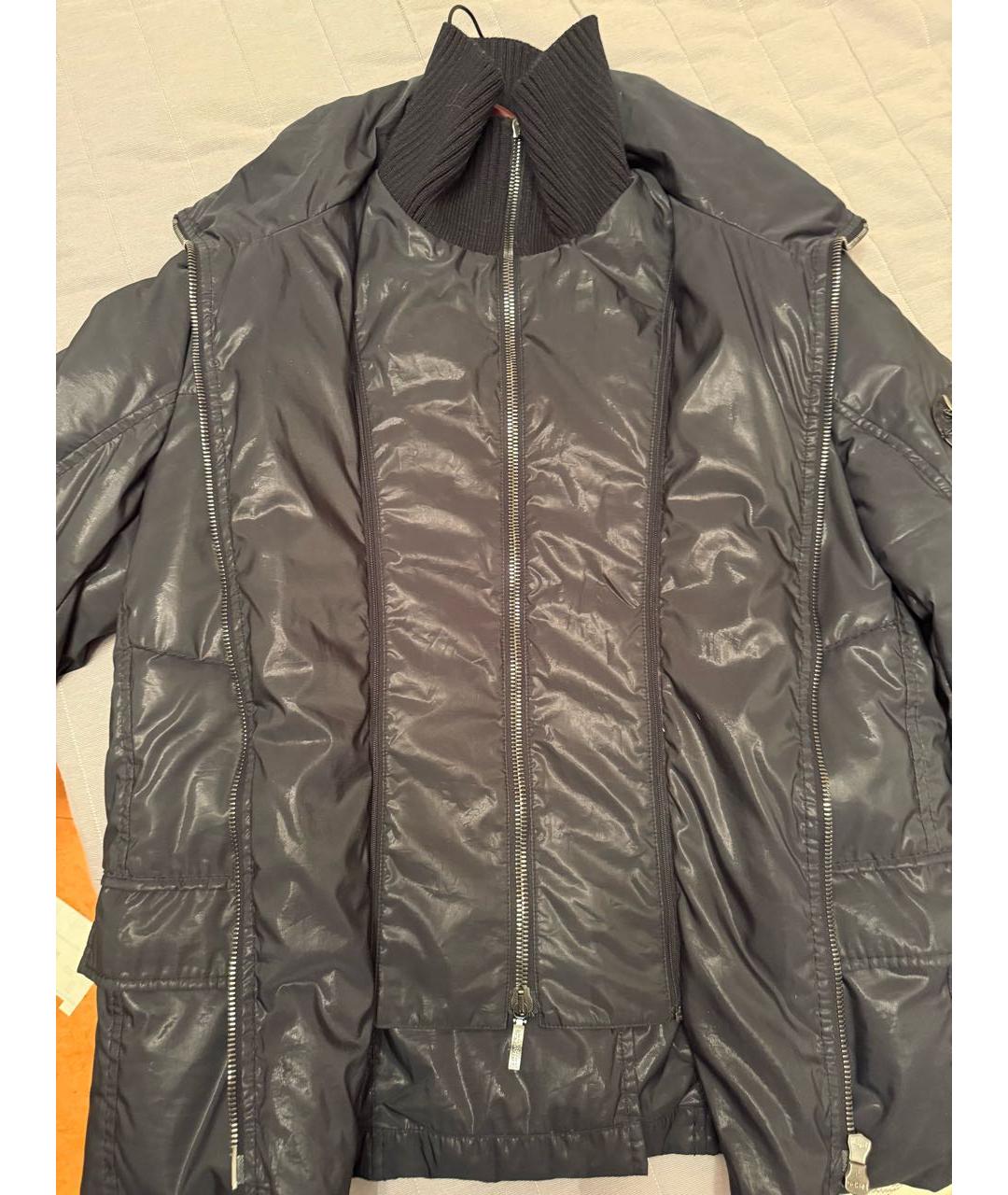 ERMANNO SCERVINO Антрацитовый полиэстеровый пуховик, фото 5