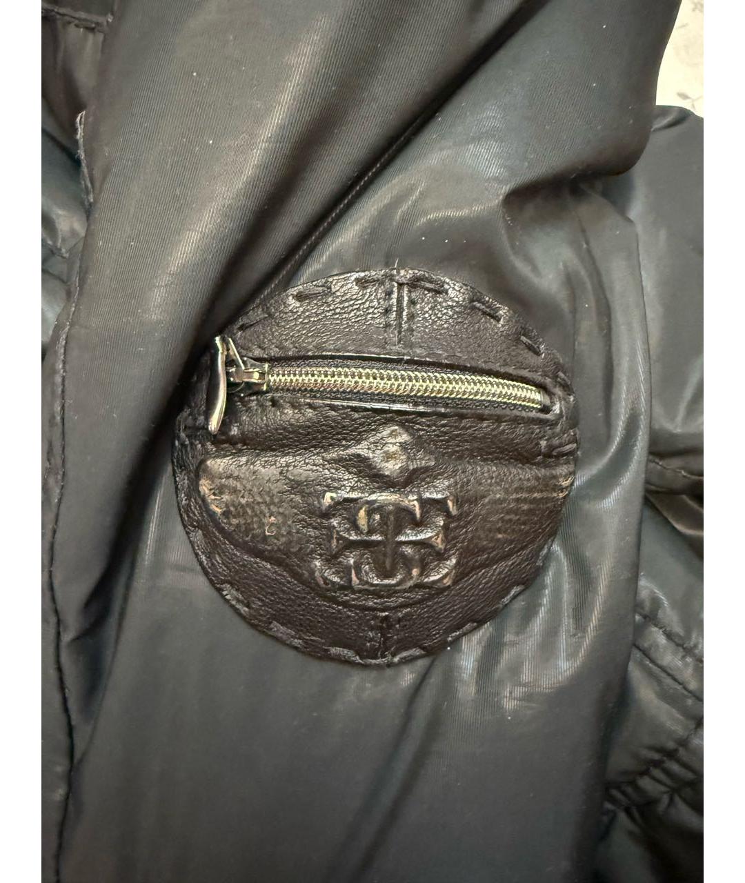 ERMANNO SCERVINO Антрацитовый полиэстеровый пуховик, фото 4