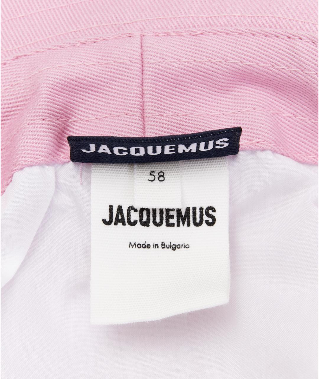 JACQUEMUS Розовая хлопковая панама, фото 2