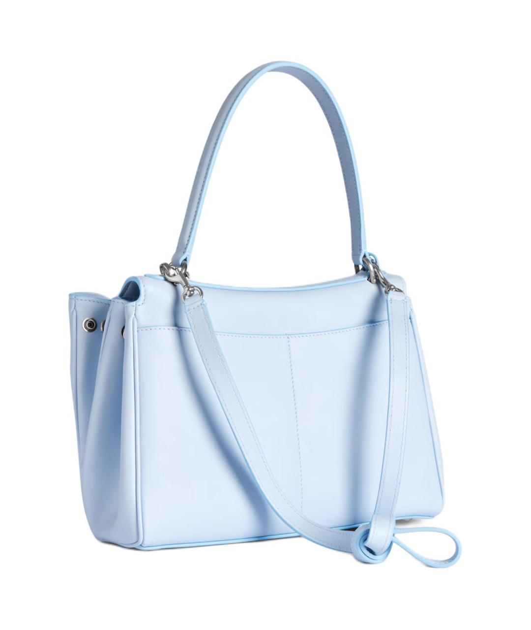 BALENCIAGA Голубая кожаная сумка через плечо, фото 4