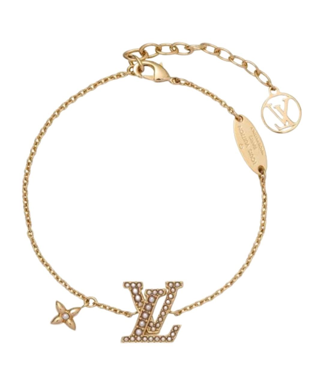LOUIS VUITTON Золотой металлический браслет, фото 1
