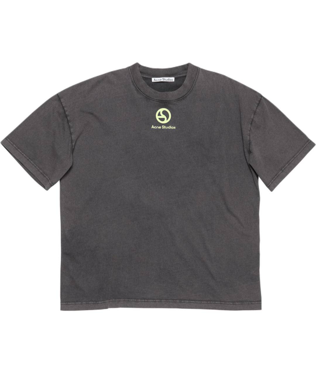 ACNE STUDIOS Серая хлопковая футболка, фото 1