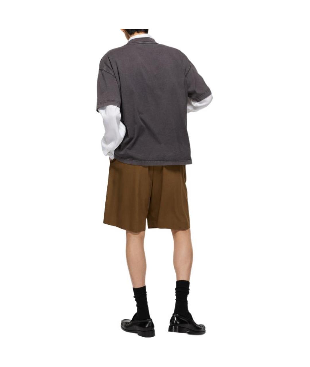 ACNE STUDIOS Серая хлопковая футболка, фото 3