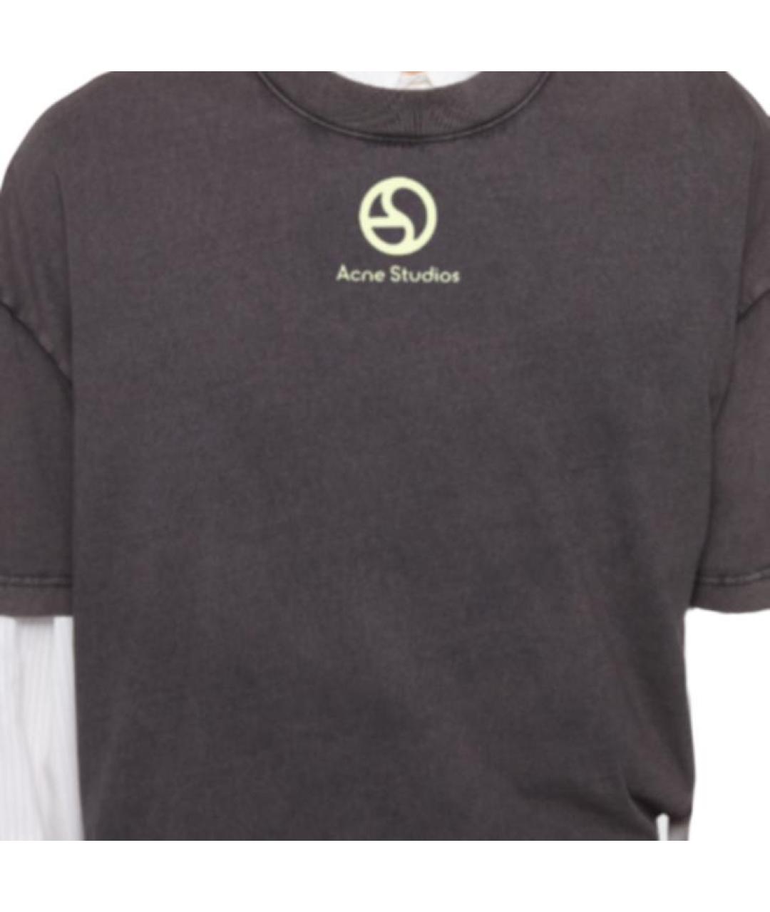 ACNE STUDIOS Серая хлопковая футболка, фото 5