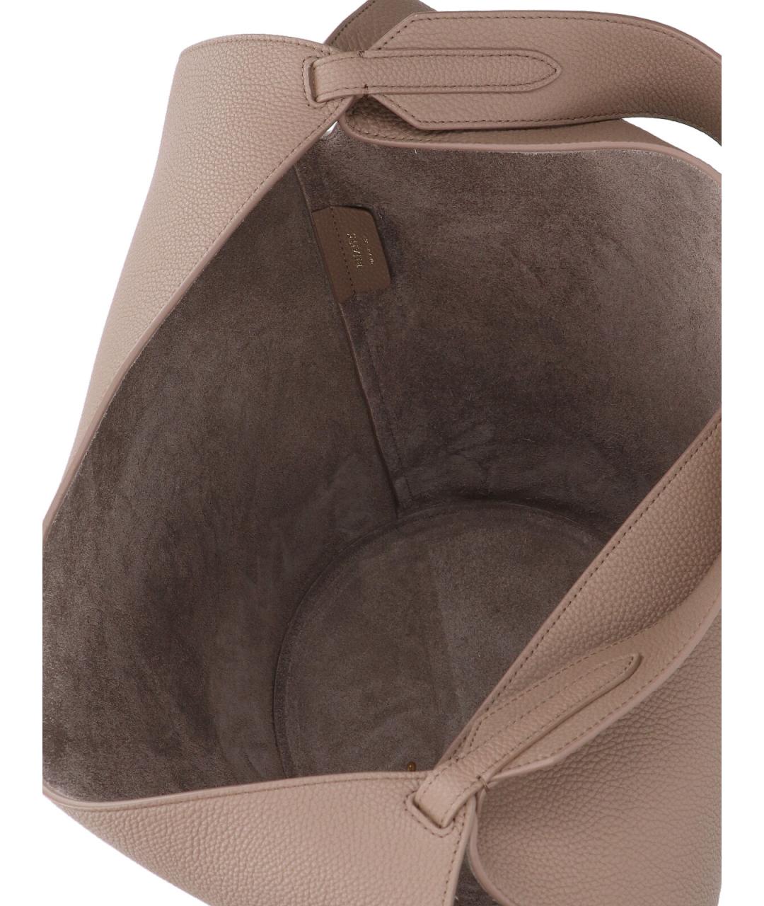 KHAITE Коричневая кожаная сумка тоут, фото 4