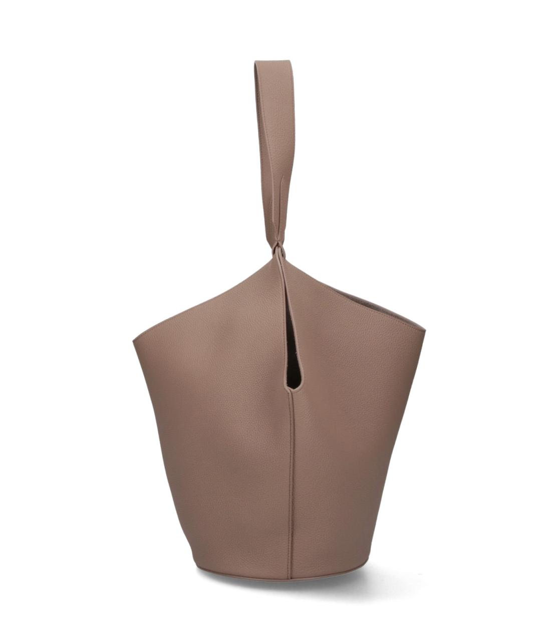 KHAITE Коричневая кожаная сумка тоут, фото 5