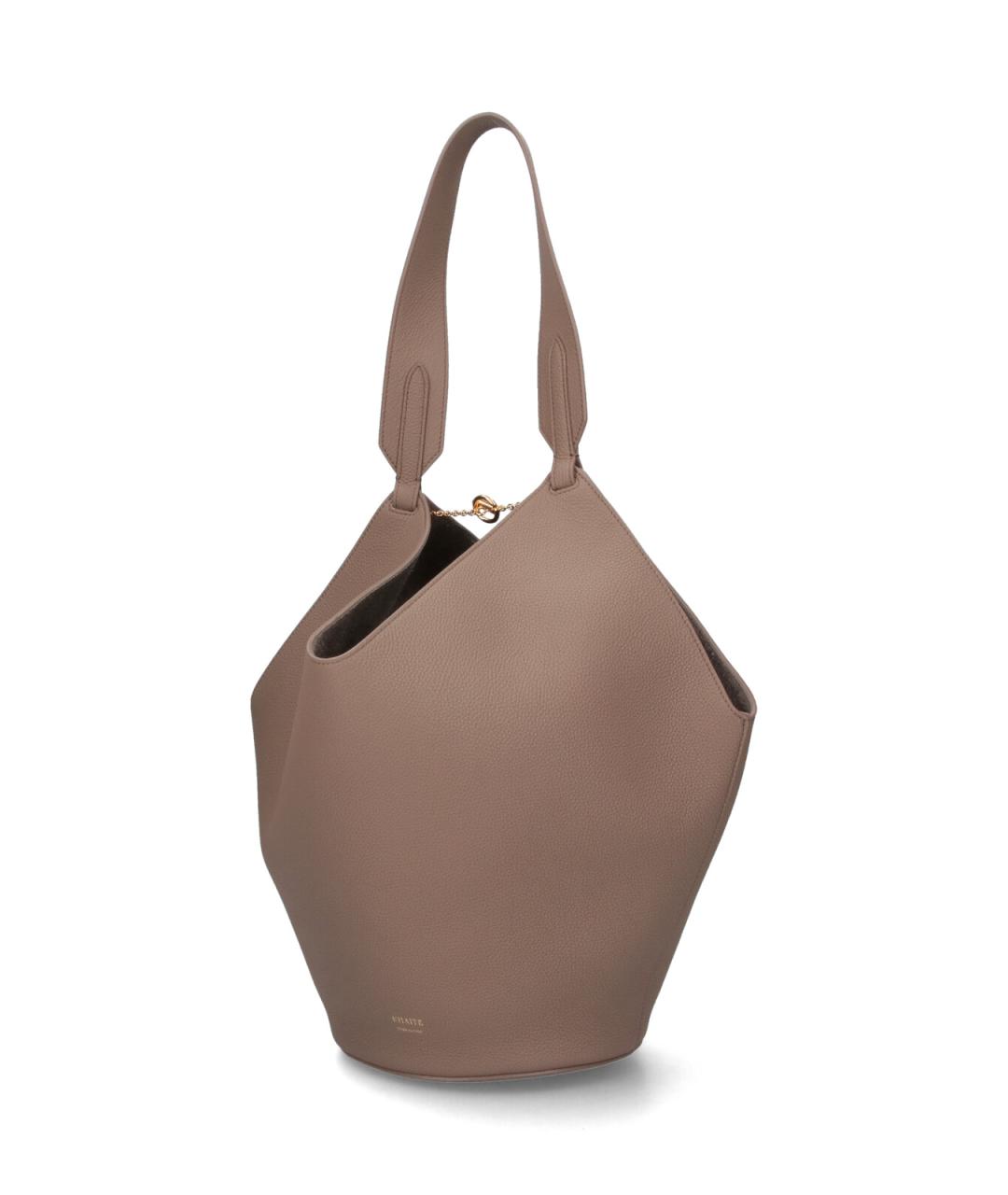 KHAITE Коричневая кожаная сумка тоут, фото 2