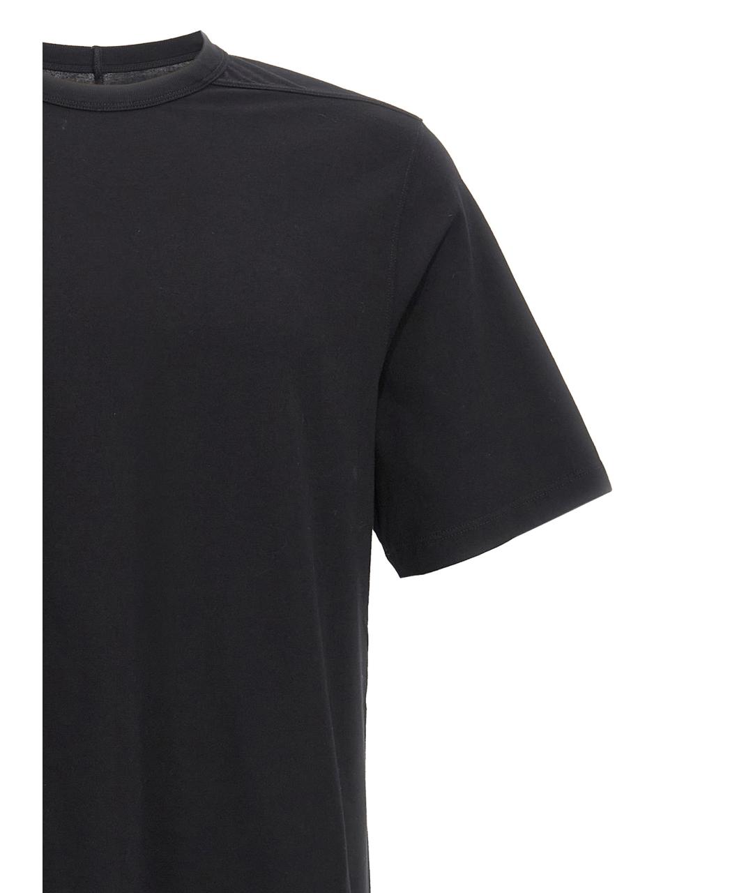 RICK OWENS Черная хлопковая футболка, фото 3