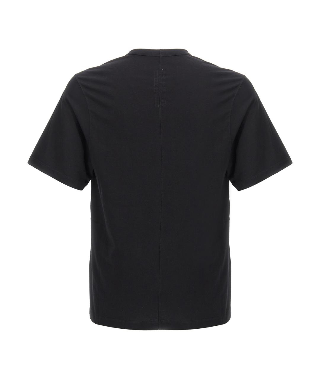 RICK OWENS Черная хлопковая футболка, фото 2