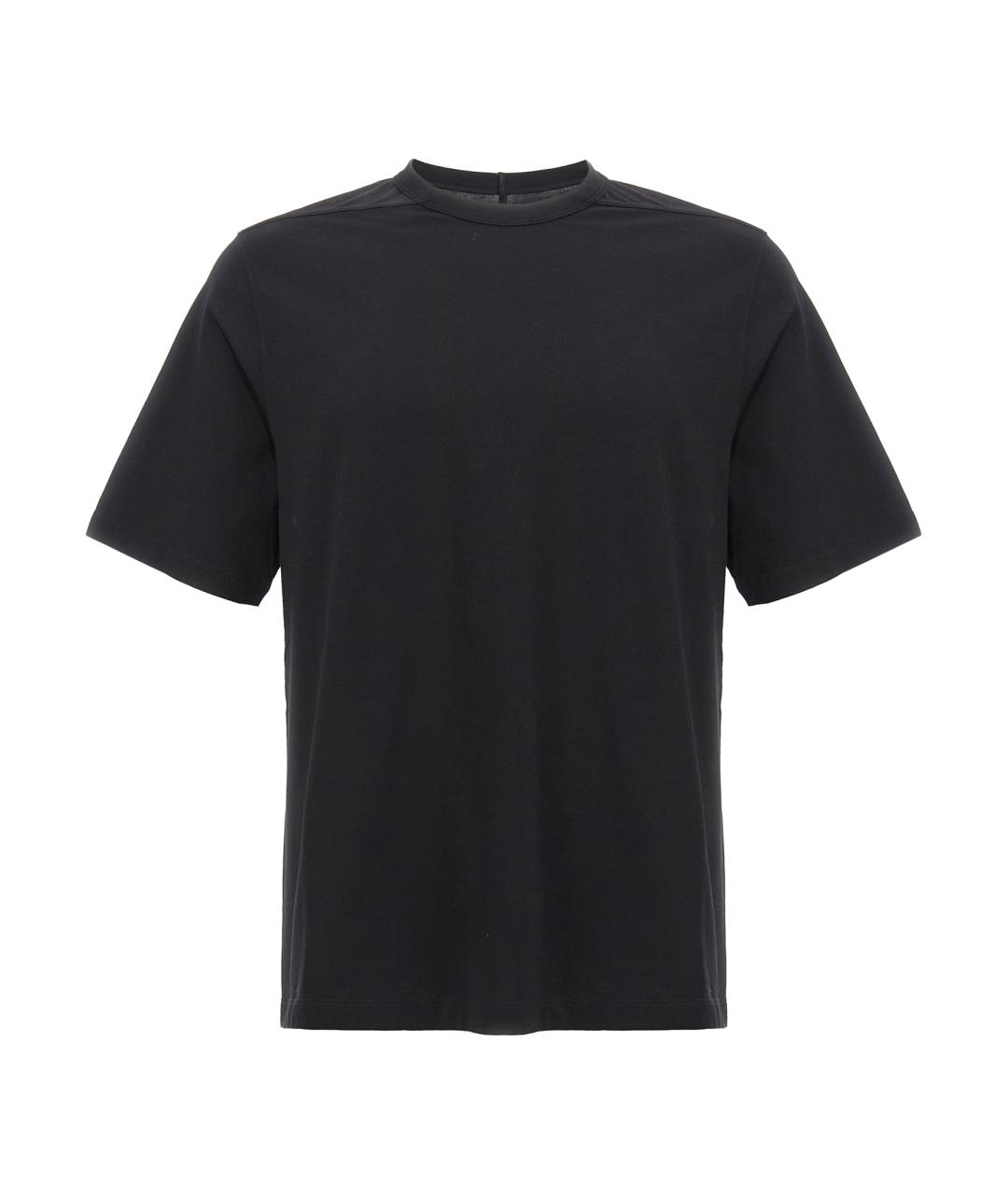 RICK OWENS Черная хлопковая футболка, фото 1