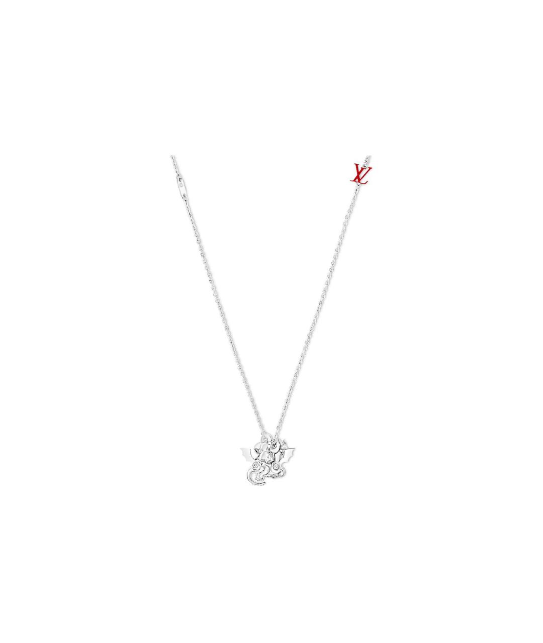 LOUIS VUITTON Серебряная металлическая цепочка/подвеска, фото 2